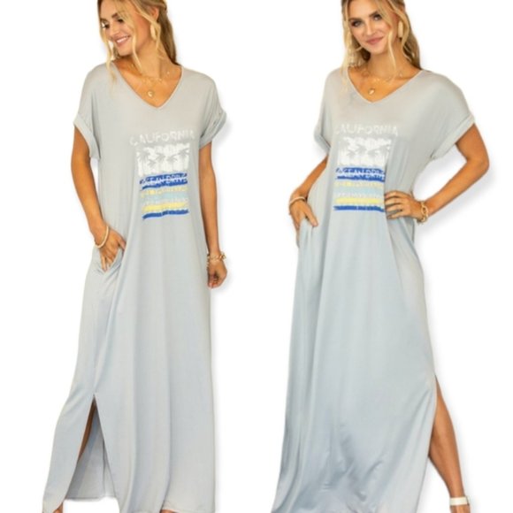 Ninexis CALIFORNIA Ocean Surfing Tee Shirt Dress - Picture 1 of 4